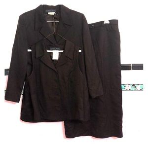 3 piece brown wool suit.